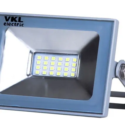 Фото №0 Прожектор LED 10W VLF4-10-6500-G 6500К 800Лм 220V IP65 серый VKL electric