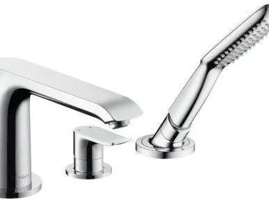 фото Смеситель на борт ванны на 3 отверстия Hansgrohe Metris 31190000 Hansgrohe