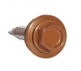 Фото №0 Саморез 4,8х35 оцинкованный RAL 8003 Глиняный коричневый HARDWEX 250 шт под насадку для крепления кровельного листа к деревянным конструкциям 00000016813