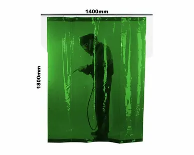 фото Штора сварочная ESAB зелёная (DIN 6), 1,8м х 1,4м