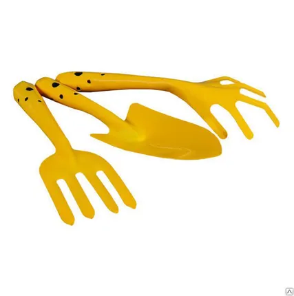 Фото №0 Садовый набор цельнометаллический: совок, рыхлитель, вилка посадочная КЕДР