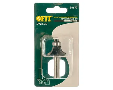 фото Фреза кромочная профильная с нижним подшипником, DxHxL=28х12,7х53 мм FIT, 1 шт