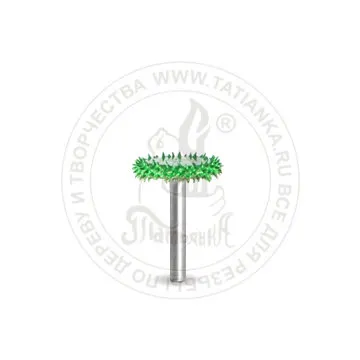 Фото №0 18RS58-50 - Колесо, Ø хвостовика 3,2мм, Ø фрезы X 15,87мм, L фрезы 4,76мм (coarse/зеленая)