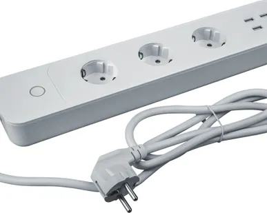 фото Удлинитель с управлением по WI-FI 3х1.5м +4USB NSH-PE-01 с заземл. 16А бел. Smart Home Navigator 14557