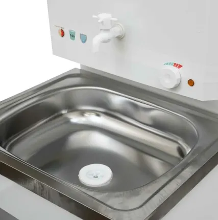 Фото №1 Умывальник дачный КОМФОРТ, с подогревом, нержавеющая мойка, цвет белый ВИХРЬ 74/4/6