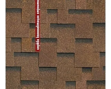 фото Гибкая черепица Shinglas Классик Кадриль Аккорд Коричневый
