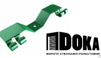 фото Скоба прямая двухсторонняя зеленая RAL6005