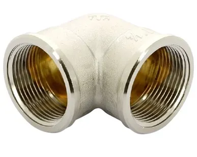 фото Угольник латунный внутренняя резьба 3/4