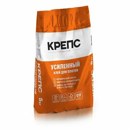 Фото №0 Клей КРЕПС усиленный для плитки / 5кг/4 шт