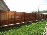 Фото №0 Забор из поликарбоната