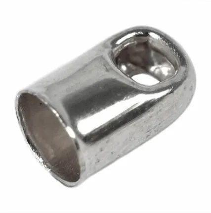 Фото №0 Концевик металл с отверстием 8 х 5 мм (Ni)