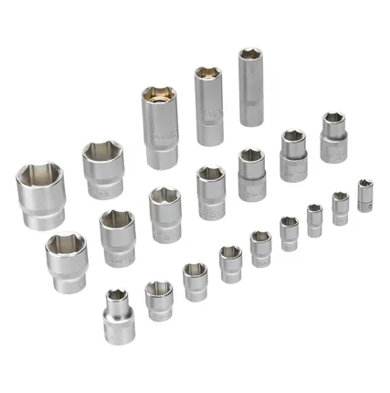 Фото №13 Набор инструментов Denzel 15801, 1/2", 1/4", CrV, S2, пластиковый кейс, 64 предмета