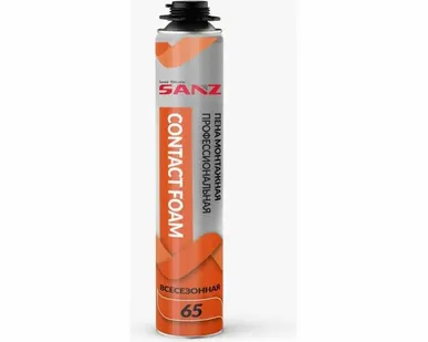 фото Пена монтажная профессиональная SANZ PU FOAM СONTACT , всесезонная, 770г