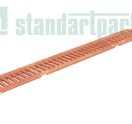 Фото №0 20601 Решетка водоприемная Basic медная (щелевая) А ДхШхВ 1000х136х3