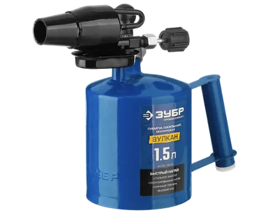 фото Лампа паяльная ВУЛКАН со стальным эжектором 1,5 л Зубр ПРОФЕССИОНАЛ