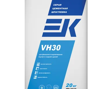 фото Серая цементная шпатлевка ЕК VH30