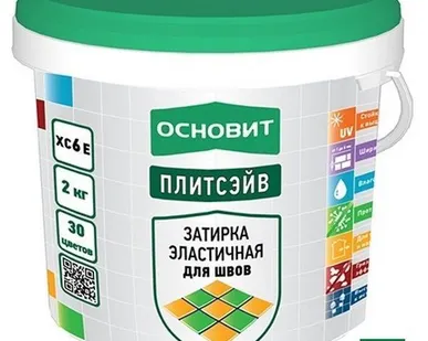 фото Затирка для швов Основит Плитсэйв XC6 Е тёмно-зелёный 2кг