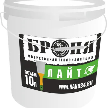 Фото №0 Тепло-звукоизоляционная шпатлевка Броня Лайт НГ 5 литров