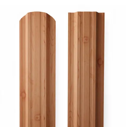 Фото №0 Евроштакетник металлический под дерево ОРЕХ 3D PLAZA 105