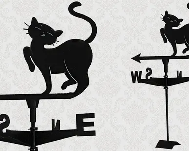 фото Флюгер кошка на стреле