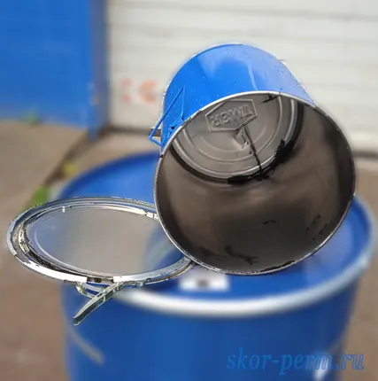 Фото №3 Ведро металлическое 19 литров, с крышкой и хомутом, б/у