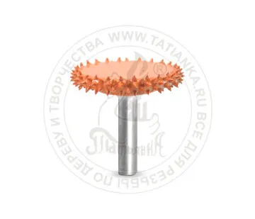 фото 6RS125-90 - Колесо, Ø хвостовика 6мм, Ø фрезы X 31,75мм, L фрезы 6,35мм (ex-coarse/оранж)