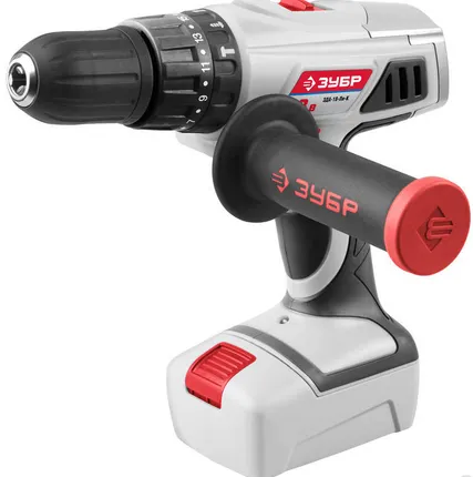 Фото №0 Дрель-шуруповерт ЗУБР 2-х скор.,Li-Ion,реверс,функция удара,БЗУ, 10мм,