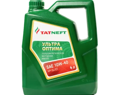 фото Масло моторное полусинтетическое Татнефть Ультра Оптима 10W-40 4 л 10W-40