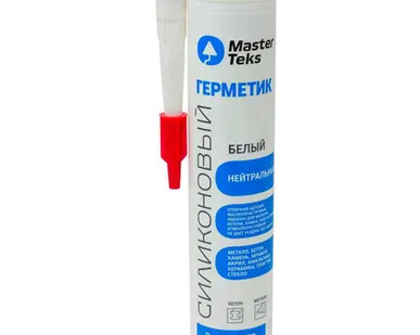 фото Герметик силиконовый универсальный Profimaster, нейтральный, белый, 290мл, Masterteks