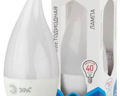 фото Лампа светодиодная BXS-5w-840-E14 свеча на ветру 400лм ЭРА Б0027968