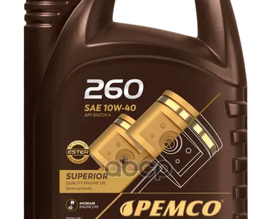фото PEMCO 10W-40 Sn/Ch-4, A3/B4 4Л (Полусинт. Мотор. Масло)