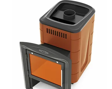 фото Банная печь ТМФ Компакт 2017 Inox Витра терракота