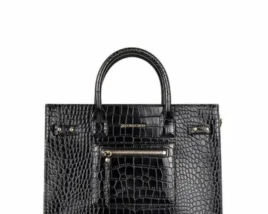 фото Черная деловая сумка Базель M с фактурным тиснением TJ COLLECTION XT 5365924 BLC