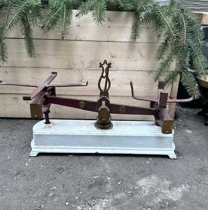 Фото №0 Весы старинные рыночные без чаш 46 см чугун латунь