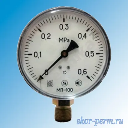 Фото №0 Манометр МП100м 0,6 МПа, G1/2