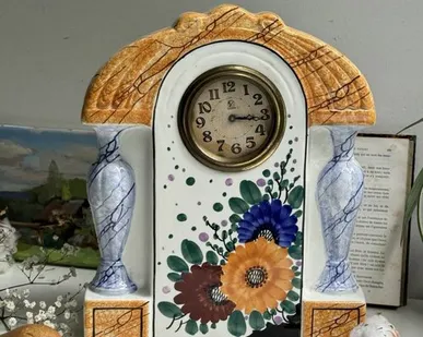 фото Часы каминные 30 см фарфор Голландия