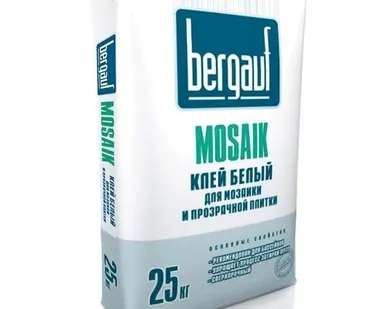 фото Клей Bergauf Mosaik для мозаики и прозрачной плитки 25кг