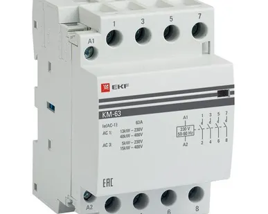 фото Контактор модульный КМ 63А 4NО (3 мод.) EKF km-3-63-40
