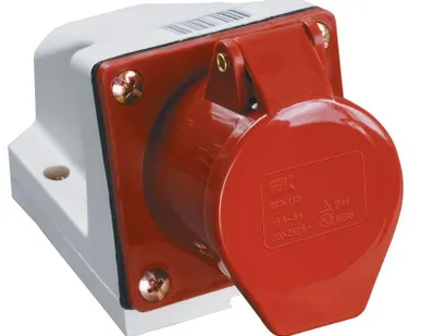 фото Розетка ОП 16А 380В 3P+PЕ ССИ-114 IP44 ИЭК PSR12-016-4