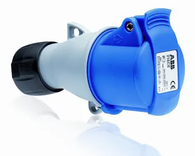 фото Розетка переносная силовая 16A, 2P+E, 230V, IP44 (CEW 216 C6) 2CMA102003R1000 ABB