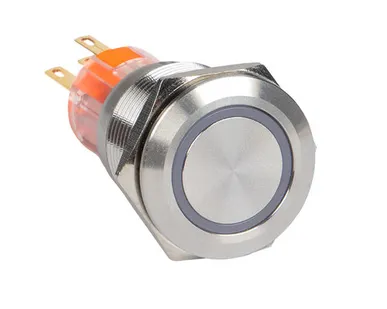 фото Кнопка S-Pro67 19 мм без фикс. с зеленой подсв. 230В ...