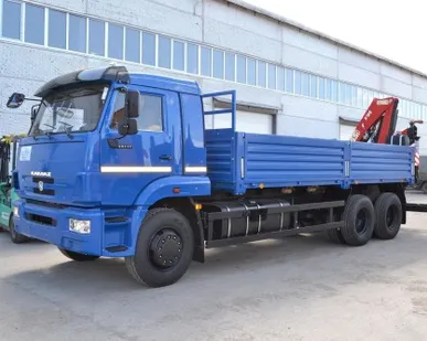 фото БОРТОВОЙ КАМАЗ 65117-23 с КМУ Fassi F155A.0.22 на хвосте
в