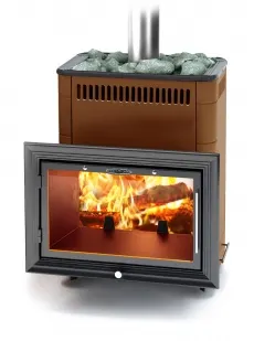 фото Банная печь ТМФ Витрувия II Inox БСЭ ТО терракота