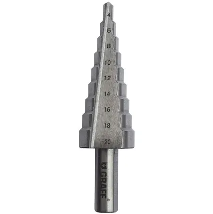 Фото №0 Сверло ступенчатое GRAFF M2 по металлу, HSS, 4*20мм