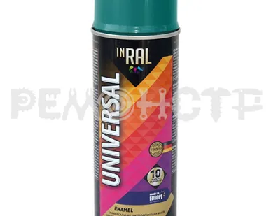 фото Эмаль аэрозоль 0,4л (29, бирюза) (12)  INRAL_UNIVERSAL_ENAMEL зз П