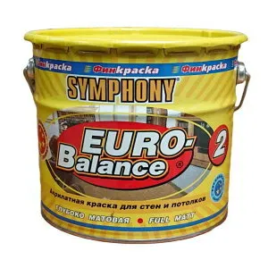 фото EURO-balance 2, акрилатная, матовая, интерьерная краска (База А), 2,7 литра
