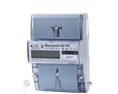 фото Счетчик электроэнергии 1ф. 230 5(60)А к.т.1/2 многотариф. Меркурий 206 RN (РФ)