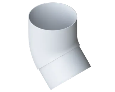 фото БЕЛЫЙ Колено трубы 45* ПВХ колл. ЭЛИТ 12шт/уп АЛЬТА-ПРОФИЛЬ