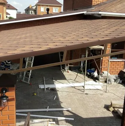 Фото №0 Навесы из мягкой кровли