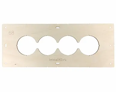 фото Шаблон для разметки установочных коробок на 4 отверстия 68мм